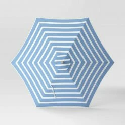 9' DuraSeason Fabric™ Striped Patio Market Umbrella Navy/Linen - Threshold™ -Deals Patio Umbrellas Store unnamed file 1599