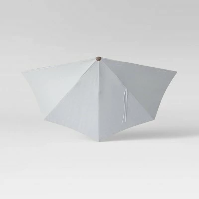 9' x 9' Round Patio Umbrella DuraSeason Fabric™ Pebble Gray - Project 62™ 4 9' x 9' Round Patio Umbrella DuraSeason Fabric™ Pebble Gray - Project 62™ - Image 2