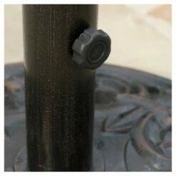 Gobi Round Resin & Steel Umbrella Base - Bronze/Black - Christopher Knight Home