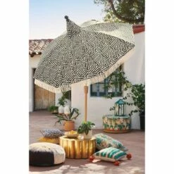 Opalhouse Designed With Jungalow 7.5' Patio Market Umbrella Ziomara Black Fringed - Opalhouse™ designed with Jungalow™ -Deals Patio Umbrellas Store unnamed file 1644