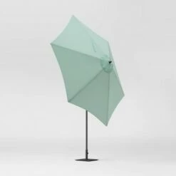 Smith & Hawken 9' Round Patio Umbrella Mist Blue - Smith & Hawken™