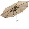 Costway 10ft Patio Solar Umbrella LED Patio Market Steel Tilt w/ Crank Outdoor Beige -Deals Patio Umbrellas Store unnamed file 1657
