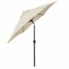 9' Aluminum Market Patio Umbrella with Crank Lift and Push Button Tilt - Astella Antique Beige