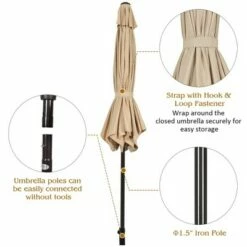 Costway 10Ft Outdoor Market Patio Table Umbrella Push Button Tilt Crank Lift BurgundyBeigeTanBlue -Deals Patio Umbrellas Store unnamed file 1701