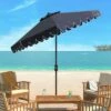 9' Venice Auto Tilt Crank Umbrella - Safavieh Navy