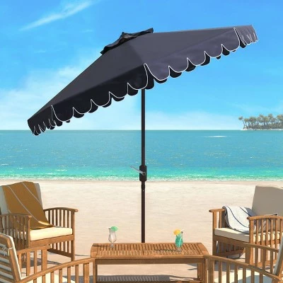 9' Venice Auto Tilt Crank Umbrella - Safavieh Navy 3 9' Venice Auto Tilt Crank Umbrella - Safavieh Navy