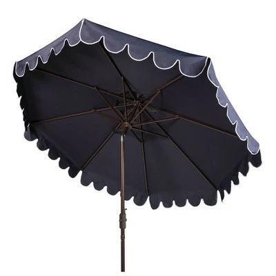 9' Venice Auto Tilt Crank Umbrella - Safavieh Navy 4 9' Venice Auto Tilt Crank Umbrella - Safavieh Navy - Image 2