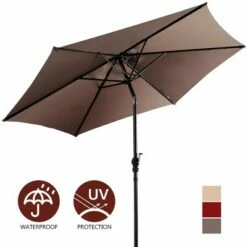 Costway 9FT Patio Umbrella Patio Market Steel Tilt W/ Crank Outdoor Yard Garden -Deals Patio Umbrellas Store unnamed file 1747