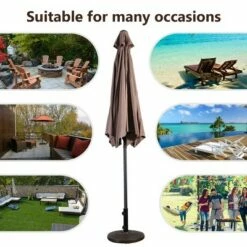 Costway 9FT Patio Umbrella Patio Market Steel Tilt W/ Crank Outdoor Yard Garden -Deals Patio Umbrellas Store unnamed file 1748