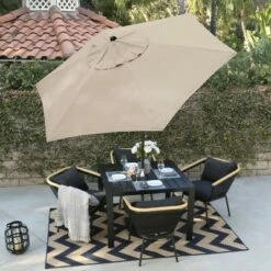 9" Steel Market Polyester Patio Umbrella with Crank Lift and Push-Button Tilt - Astella Antique Beige -Deals Patio Umbrellas Store unnamed file 1842