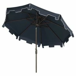 Zimmerman 9' Market Umbrella - Safavieh Navy