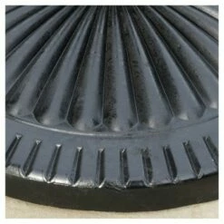 Syros Round Resin and Steel Umbrella Base - Black - Christopher Knight Home