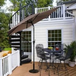 Costway 10FT Patio Umbrella 6 Ribs Market Steel Tilt W/ Crank Outdoor Garden Tan -Deals Patio Umbrellas Store unnamed file 1918