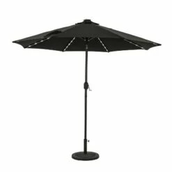 Island Umbrella 9' Mirage II Fiesta Market Patio Umbrella with Solar LED Tube Lights Champagne/taupe -Deals Patio Umbrellas Store unnamed file 1940