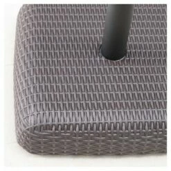 Bahulu 66lbs Square Resin and Iron Umbrella Base - Brown - Christopher Knight Home