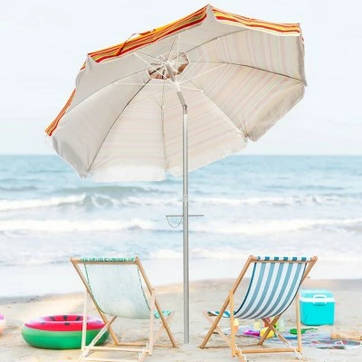 Costway 6.5FT Patio Beach Umbrella Sun Shade Tilt Carry Bag 5 Costway 6.5FT Patio Beach Umbrella Sun Shade Tilt Carry Bag - Image 3