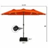 Costway 15Ft Patio Double-Sided Solar LED Market Umbrella Crank Base BeigeTanOrangeBurgundy -Deals Patio Umbrellas Store unnamed file 2020