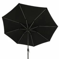 Island Umbrella 11' Calypso II Market Patio Umbrella with Solar LED Strip Lights Black -Deals Patio Umbrellas Store unnamed file 2038