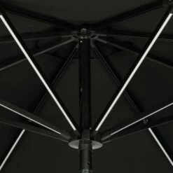 Island Umbrella 11' Calypso II Market Patio Umbrella with Solar LED Strip Lights Black -Deals Patio Umbrellas Store unnamed file 2041