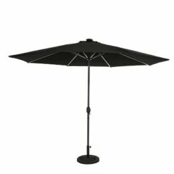 Island Umbrella 11' Calypso II Market Patio Umbrella with Solar LED Strip Lights Black -Deals Patio Umbrellas Store unnamed file 2045