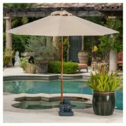 Neptune Umbrella Base - Gray - Christopher Knight Home -Deals Patio Umbrellas Store unnamed file 205