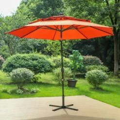 Captiva Designs 10' x 10' Outdoor 3-Tier Patio Market Umbrella Beige -Deals Patio Umbrellas Store unnamed file 2057