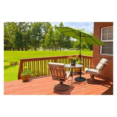 9' Aluminum Auto Tilt Crank Lift Patio Umbrella - California Umbrella Black 6 9' Aluminum Auto Tilt Crank Lift Patio Umbrella - California Umbrella Black - Image 4