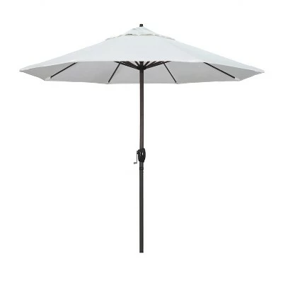 9' Aluminum Auto Tilt Crank Lift Patio Umbrella - California Umbrella Black 9 9' Aluminum Auto Tilt Crank Lift Patio Umbrella - California Umbrella Black - Image 7
