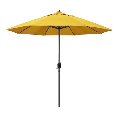 9' Aluminum Auto Tilt Crank Lift Patio Umbrella - California Umbrella Black 13 9' Aluminum Auto Tilt Crank Lift Patio Umbrella - California Umbrella Black - Image 11