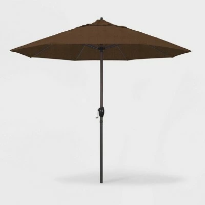 9' Aluminum Auto Tilt Crank Lift Patio Umbrella - California Umbrella Black 14 9' Aluminum Auto Tilt Crank Lift Patio Umbrella - California Umbrella Black - Image 12