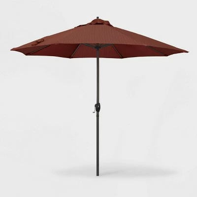 9' Aluminum Auto Tilt Crank Lift Patio Umbrella - California Umbrella Black 17 9' Aluminum Auto Tilt Crank Lift Patio Umbrella - California Umbrella Black - Image 15