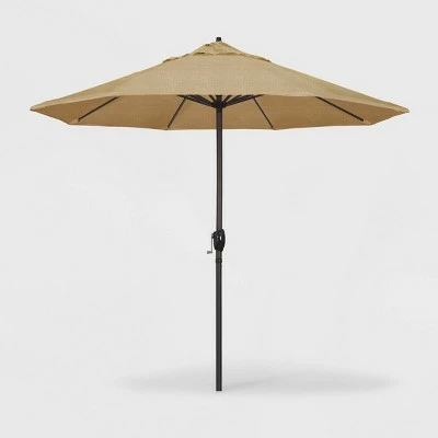 9' Aluminum Auto Tilt Crank Lift Patio Umbrella - California Umbrella Black 18 9' Aluminum Auto Tilt Crank Lift Patio Umbrella - California Umbrella Black - Image 16