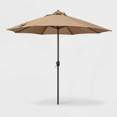 9' Aluminum Auto Tilt Crank Lift Patio Umbrella - California Umbrella Black 21 9' Aluminum Auto Tilt Crank Lift Patio Umbrella - California Umbrella Black - Image 19