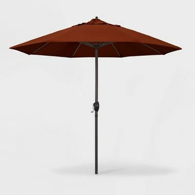 9' Aluminum Auto Tilt Crank Lift Patio Umbrella - California Umbrella Black 22 9' Aluminum Auto Tilt Crank Lift Patio Umbrella - California Umbrella Black - Image 20