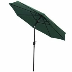 Sunnydaze Decor Sunnydaze Outdoor Aluminum Patio Table Umbrella with Polyester Canopy and Push Button Tilt and Crank - 9' - Green -Deals Patio Umbrellas Store unnamed file 2085