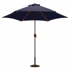 Tropishade 9' Aluminum LED Lighted Crank Lift Patio Umbrella - Galtech Navy -Deals Patio Umbrellas Store unnamed file 2108