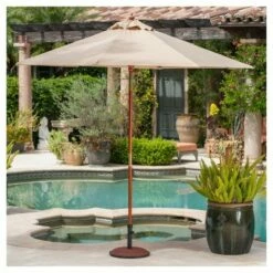 Terracotta 33lbs Round Concrete and Iron Umbrella Base - Brownish Red - Christopher Knight Home -Deals Patio Umbrellas Store unnamed file 213