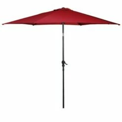 Costway 10FT Patio Umbrella 6 Ribs Market Steel Tilt W/ Crank Outdoor Garden Burgundy -Deals Patio Umbrellas Store unnamed file 2132