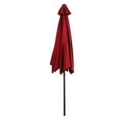 Costway 10FT Patio Umbrella 6 Ribs Market Steel Tilt W/ Crank Outdoor Garden Burgundy -Deals Patio Umbrellas Store unnamed file 2133