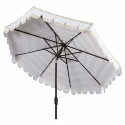 Maui 9' Auto Tilt Crank Umbrella - Safavieh Beige
