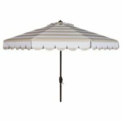 Maui 9' Auto Tilt Crank Umbrella - Safavieh Beige -Deals Patio Umbrellas Store unnamed file 2163