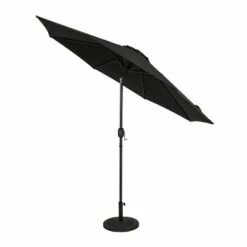 Island Umbrella 9' Trinidad II Market Patio Umbrella Black