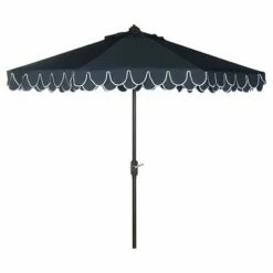 9' Elegant Valance Umbrella - Safavieh Navy / White -Deals Patio Umbrellas Store unnamed file 2199