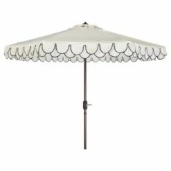 9' Elegant Valance Umbrella - Safavieh Navy / White -Deals Patio Umbrellas Store unnamed file 2203