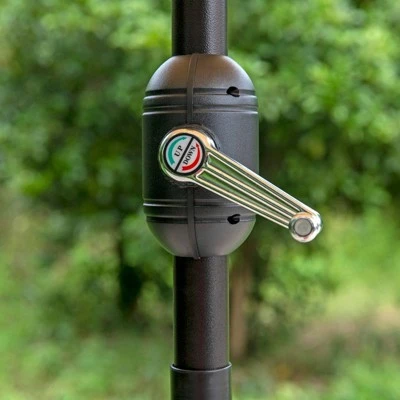 Captiva Designs 9' x 9' Outdoor Patio Market Umbrella with Push Button Tilt Crank Red 7 Captiva Designs 9' x 9' Outdoor Patio Market Umbrella with Push Button Tilt Crank Red - Image 5