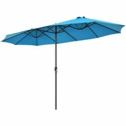 Costway 15FT Patio Double-Sided Umbrella Crank Outdoor Garden Market Sun Shade WineBlueCoffeeBeigeNavyOrangeTurquoise -Deals Patio Umbrellas Store unnamed file 2222