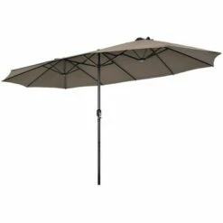 Costway 15FT Patio Double-Sided Umbrella Crank Outdoor Garden Market Sun Shade WineBlueCoffeeBeigeNavyOrangeTurquoise -Deals Patio Umbrellas Store unnamed file 2223