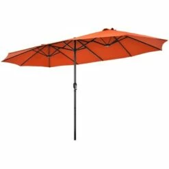 Costway 15FT Patio Double-Sided Umbrella Crank Outdoor Garden Market Sun Shade WineBlueCoffeeBeigeNavyOrangeTurquoise -Deals Patio Umbrellas Store unnamed file 2226