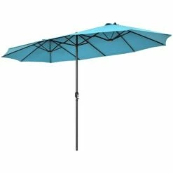 Costway 15FT Patio Double-Sided Umbrella Crank Outdoor Garden Market Sun Shade WineBlueCoffeeBeigeNavyOrangeTurquoise -Deals Patio Umbrellas Store unnamed file 2227