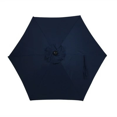 Sunnydaze Decor Sunnydaze Outdoor Aluminum Patio Table Umbrella with Polyester Canopy and Tilt and Crank Shade Control - 7.5' - Blue 8 Sunnydaze Decor Sunnydaze Outdoor Aluminum Patio Table Umbrella with Polyester Canopy and Tilt and Crank Shade Control - 7.5' - Blue - Image 6